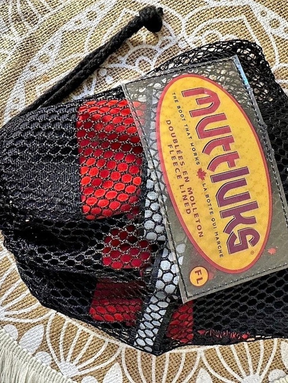 MUTTLUKS Fleece Lined Dog Boots Red & Black Set of 4 Made in Canada XS